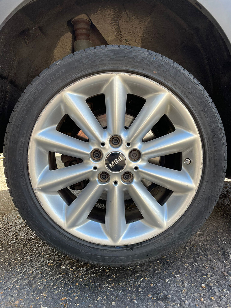 Mini cooper alloys scuffed around the edges